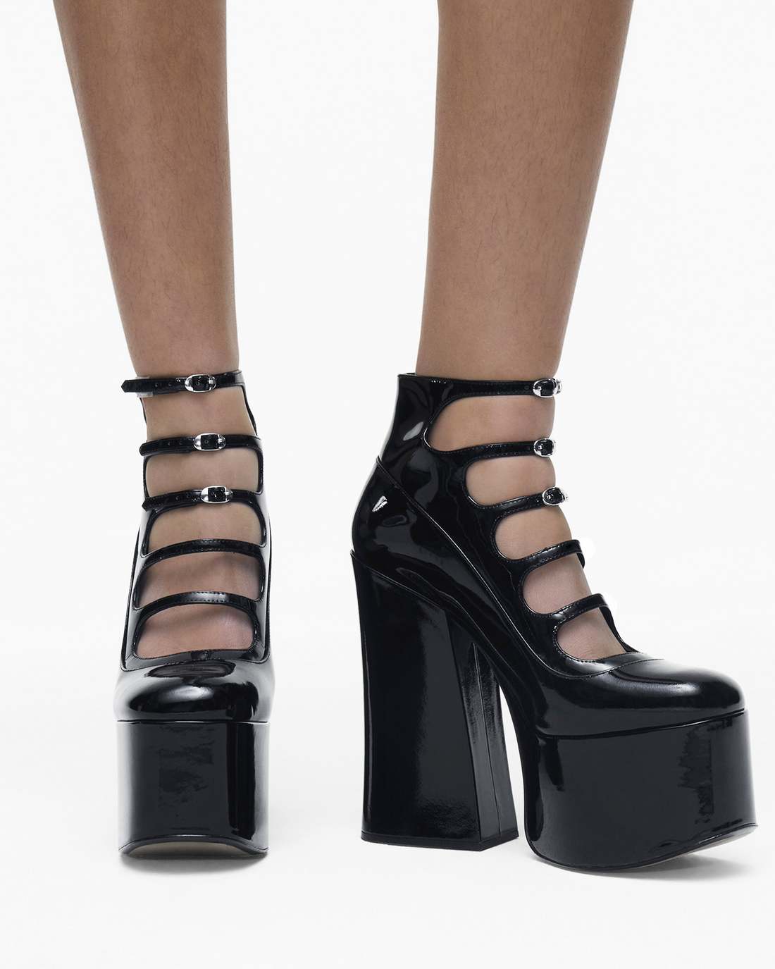 Marc Jacobs The Patent Leather Kiki Ankle Boot Black SHOES
