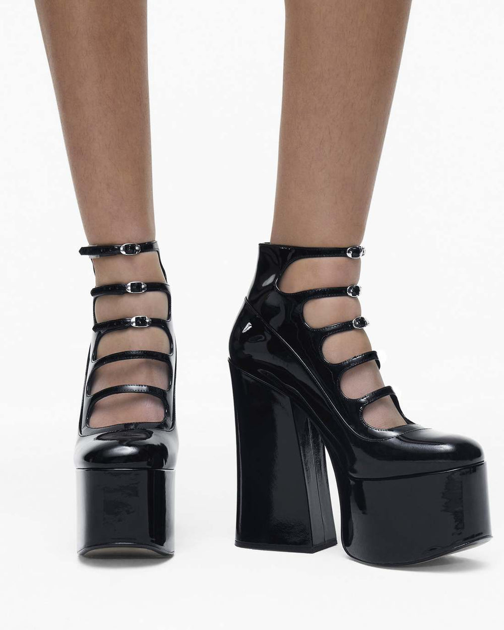 Marc Jacobs The Patent Leather Kiki Ankle Boot Black SHOES