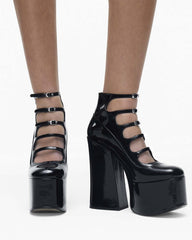 Marc Jacobs The Patent Leather Kiki Ankle Boot Black SHOES