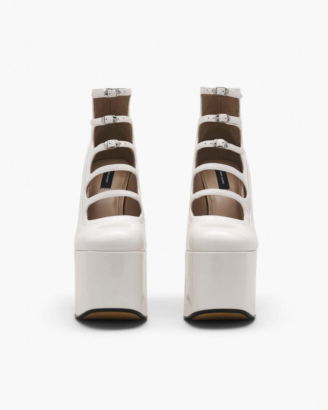 Marc Jacobs The Patent Leather Kiki Ankle Boot White SHOES