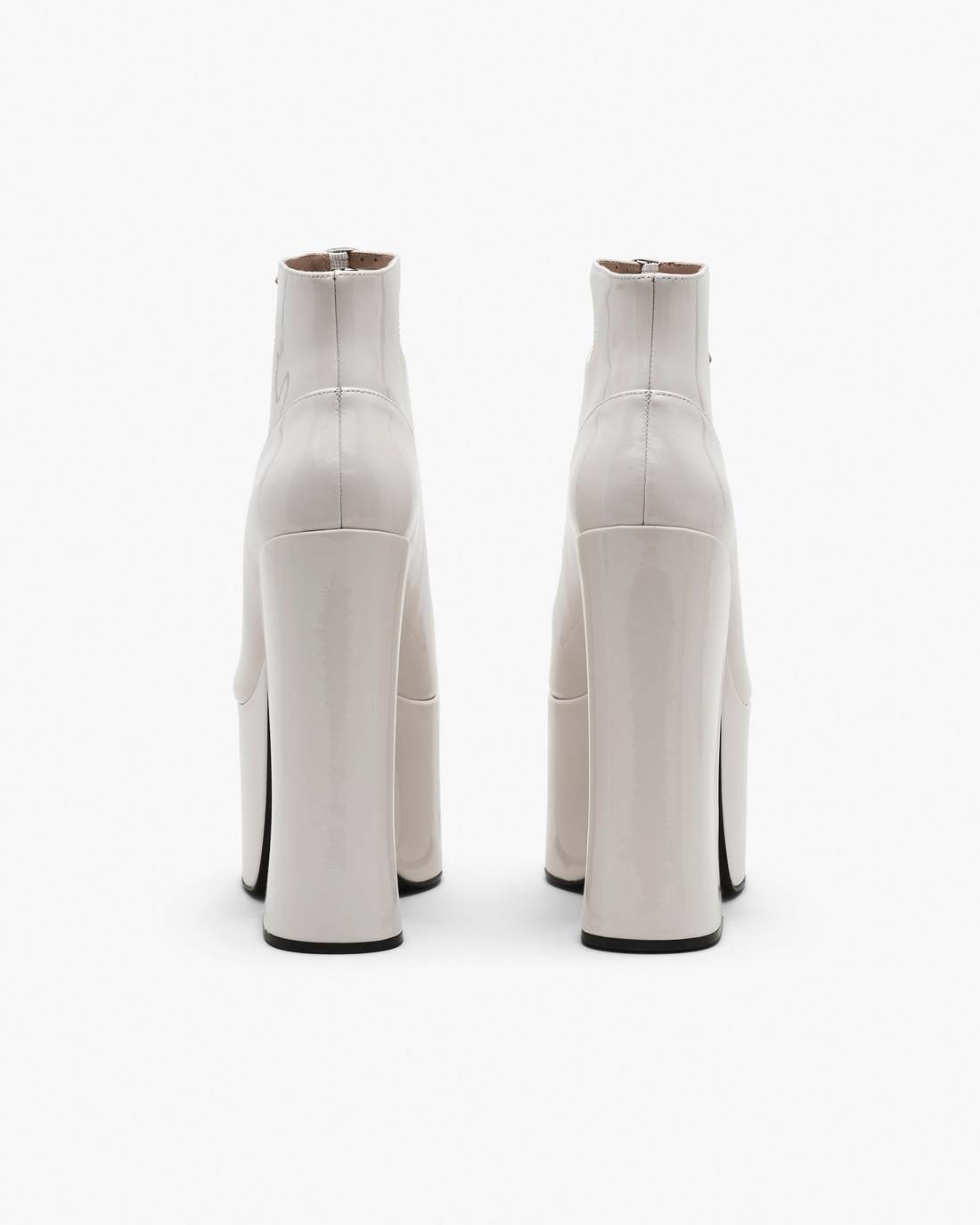 Marc Jacobs The Patent Leather Kiki Ankle Boot White SHOES