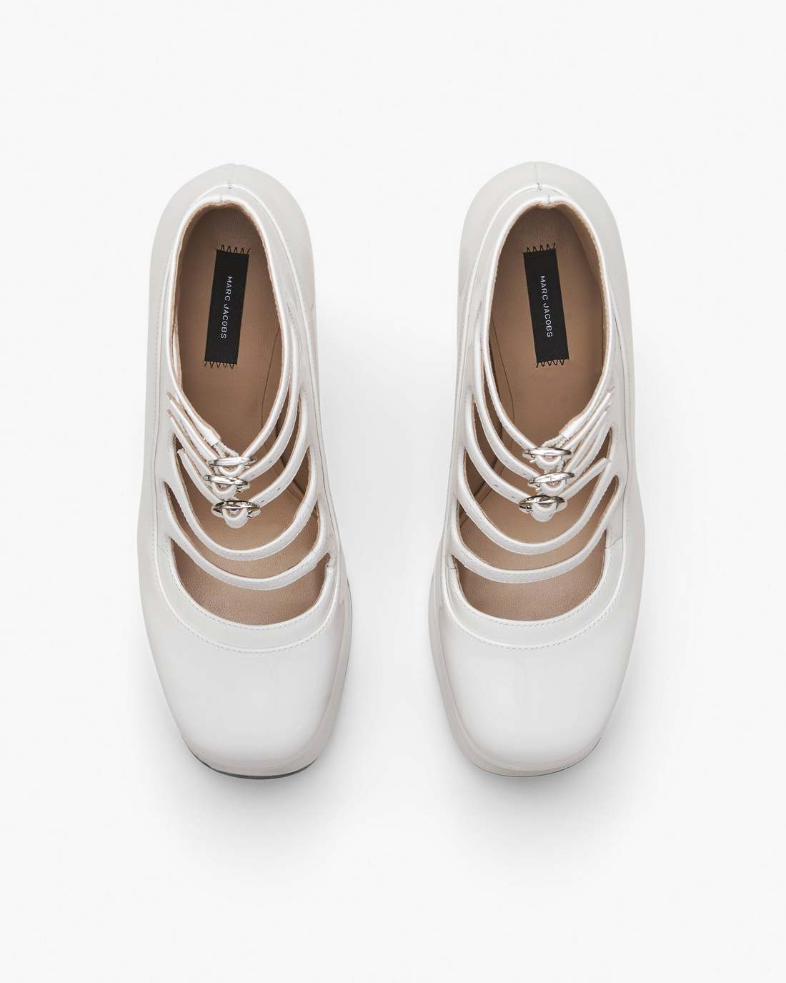 Marc Jacobs The Patent Leather Kiki Ankle Boot White SHOES
