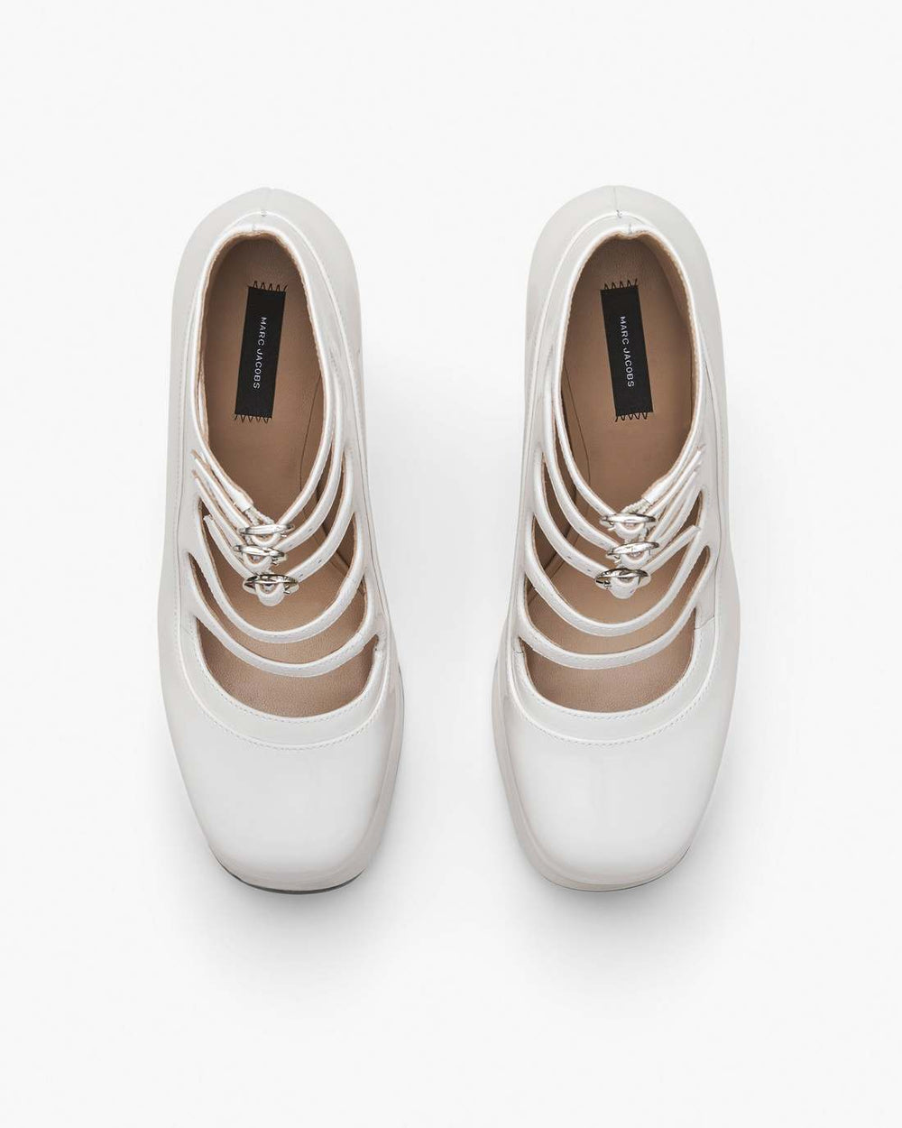 Marc Jacobs The Patent Leather Kiki Ankle Boot White SHOES