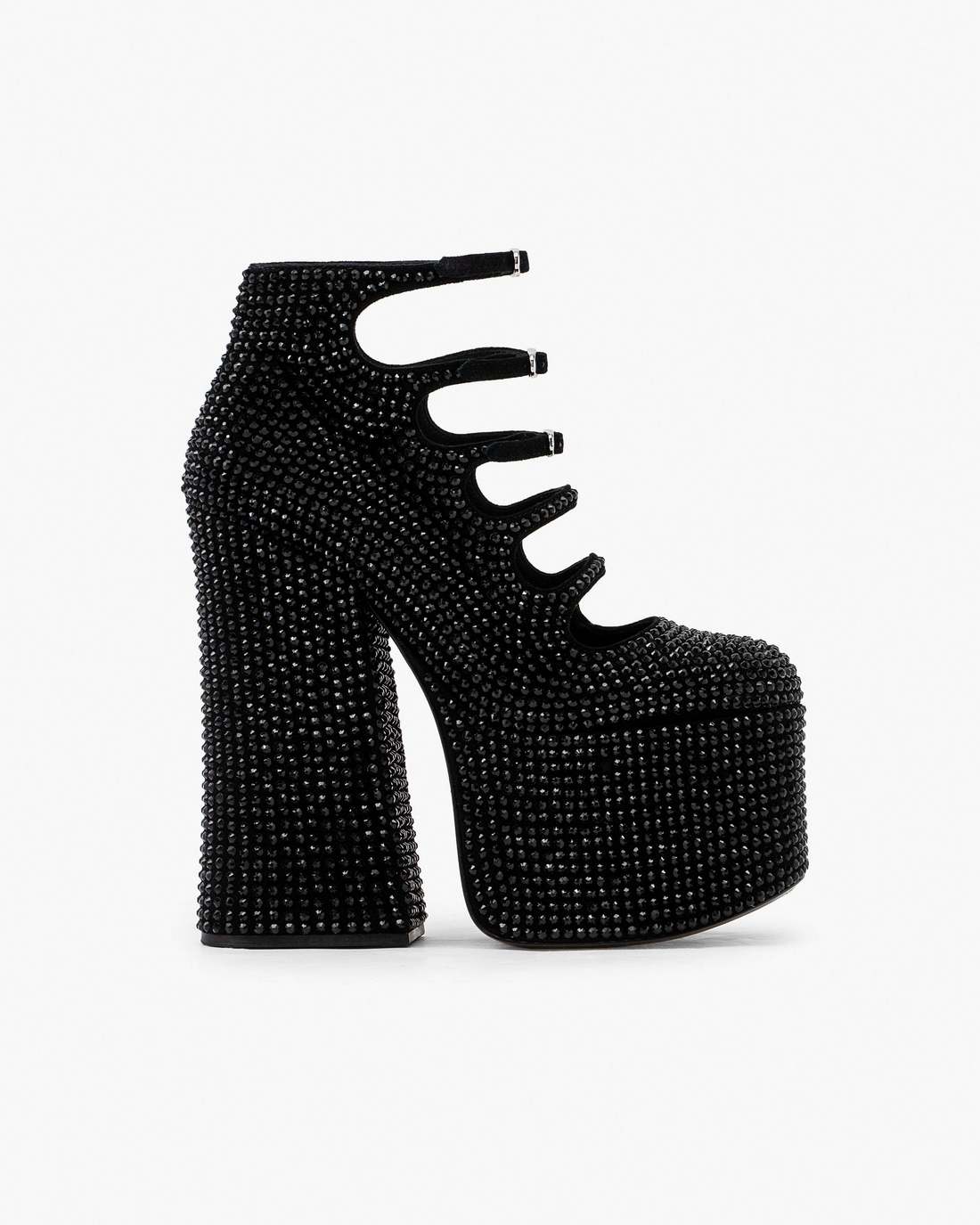 Marc Jacobs The Rhinestone Kiki Ankle Boot Black/Black SHOES