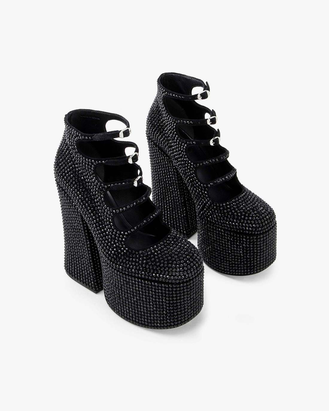 Marc Jacobs The Rhinestone Kiki Ankle Boot Black/Black SHOES