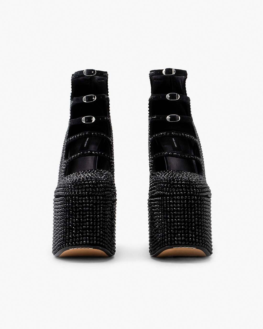 Marc Jacobs The Rhinestone Kiki Ankle Boot Black/Black SHOES