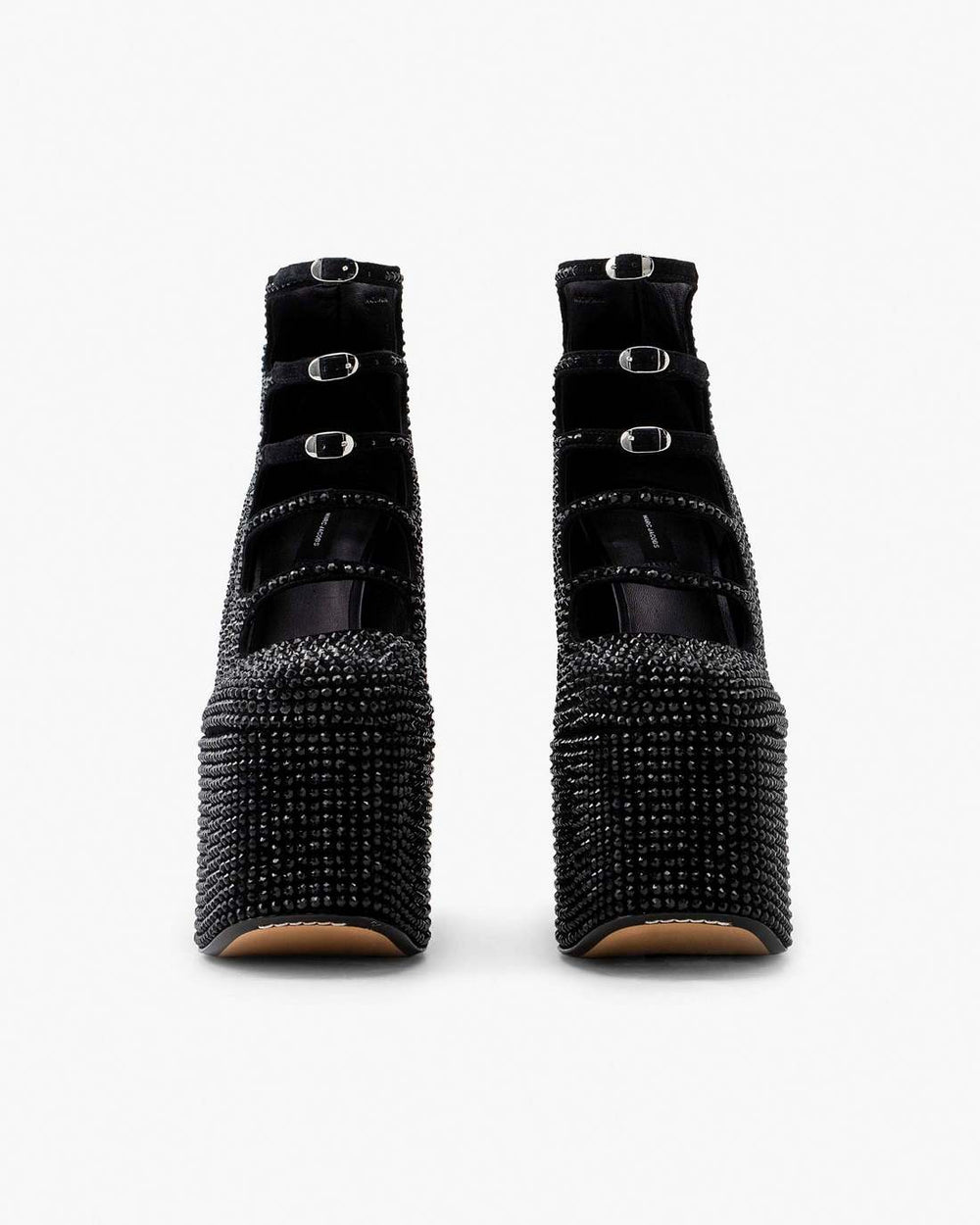 Marc Jacobs The Rhinestone Kiki Ankle Boot Black/Black SHOES