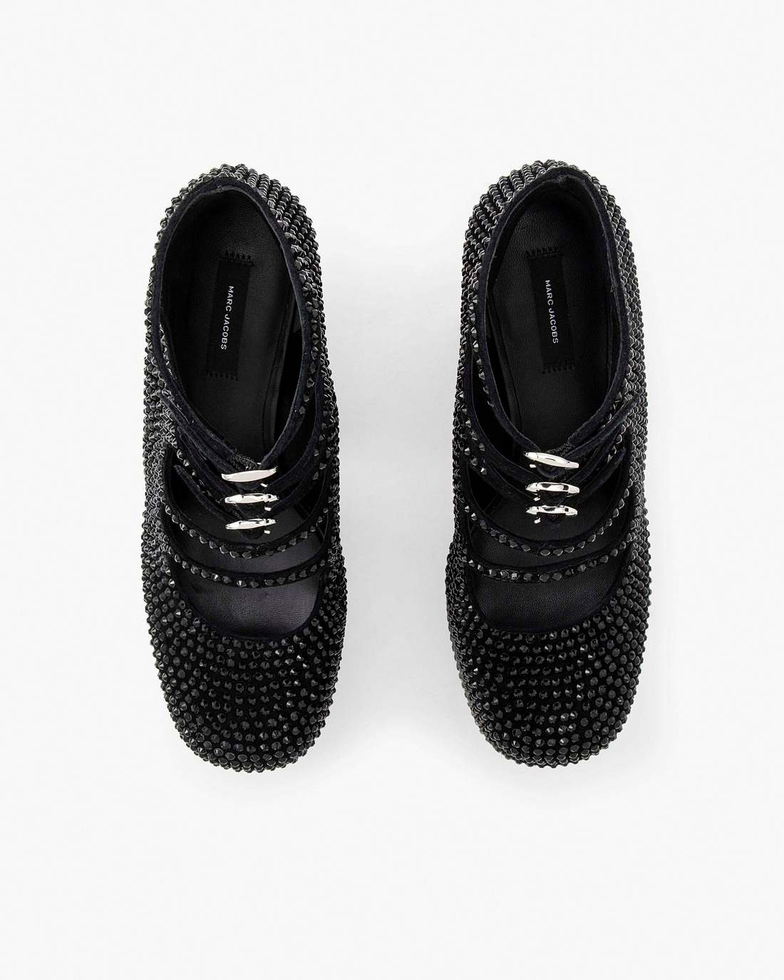 Marc Jacobs The Rhinestone Kiki Ankle Boot Black/Black SHOES