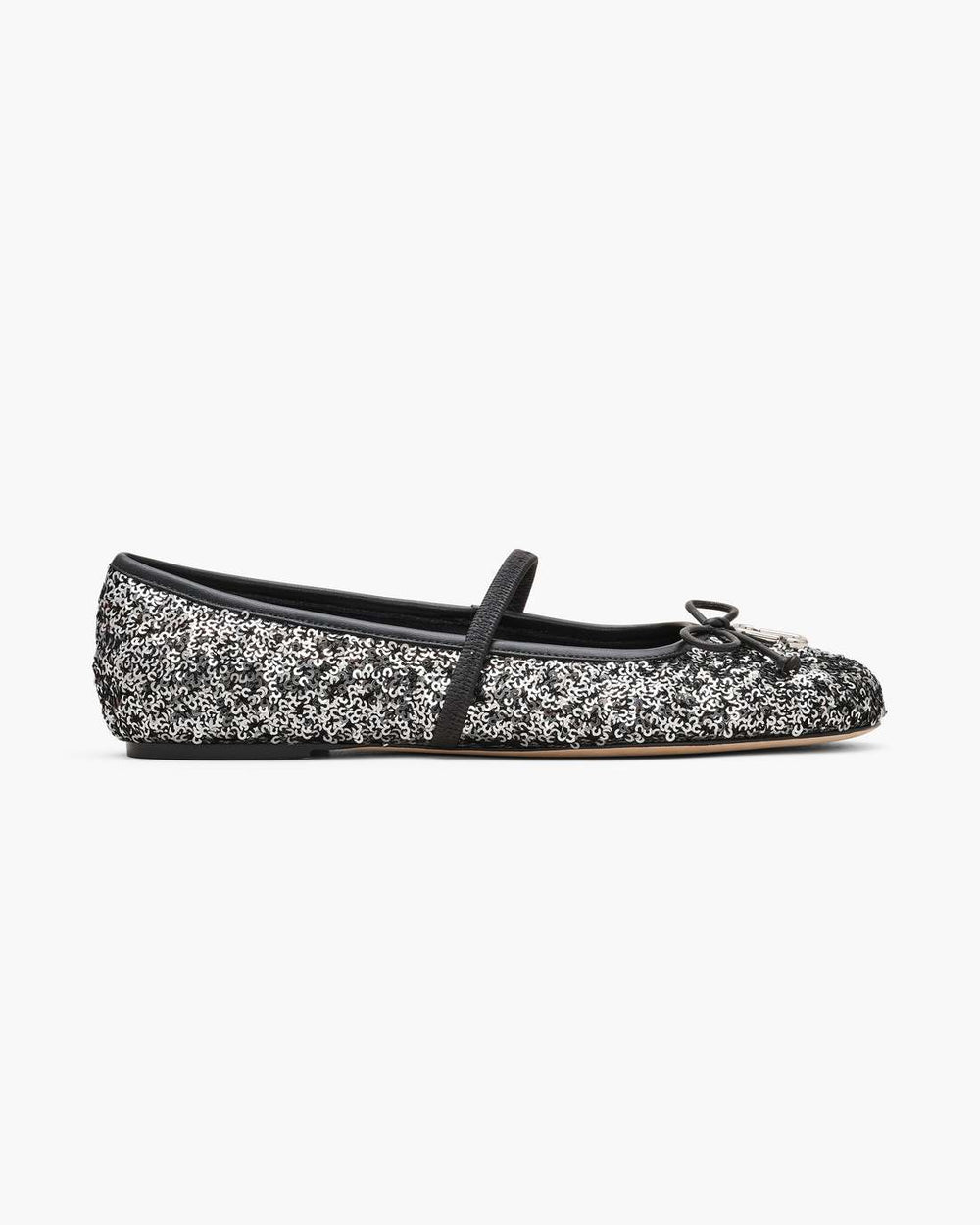 Marc Jacobs The Sequin Sabrina Ballerina Silver SHOES|NEW ARRIVALS