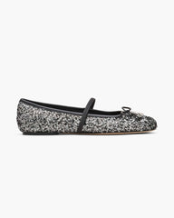 Marc Jacobs The Sequin Sabrina Ballerina Silver SHOES|NEW ARRIVALS