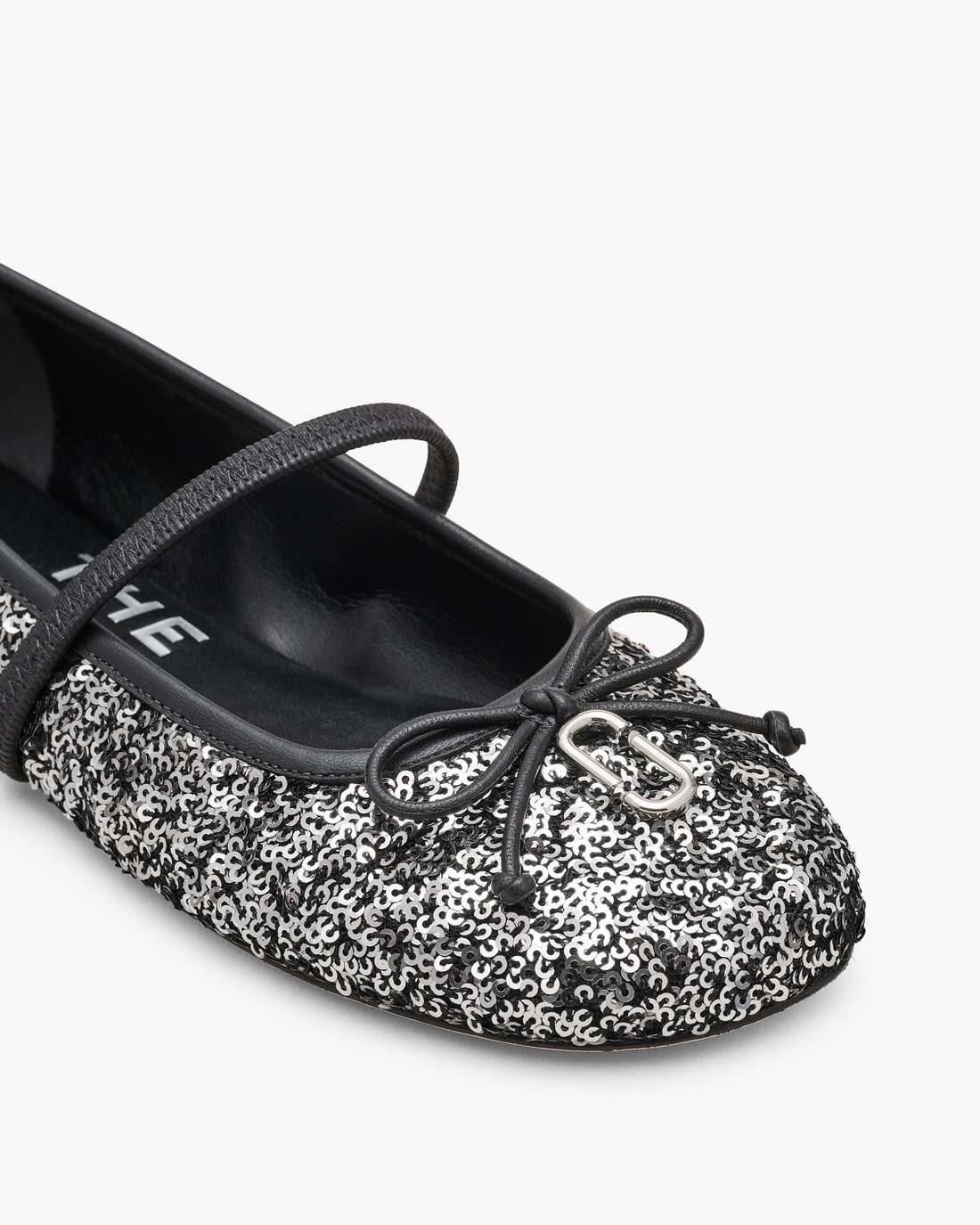 Marc Jacobs The Sequin Sabrina Ballerina Silver SHOES|NEW ARRIVALS
