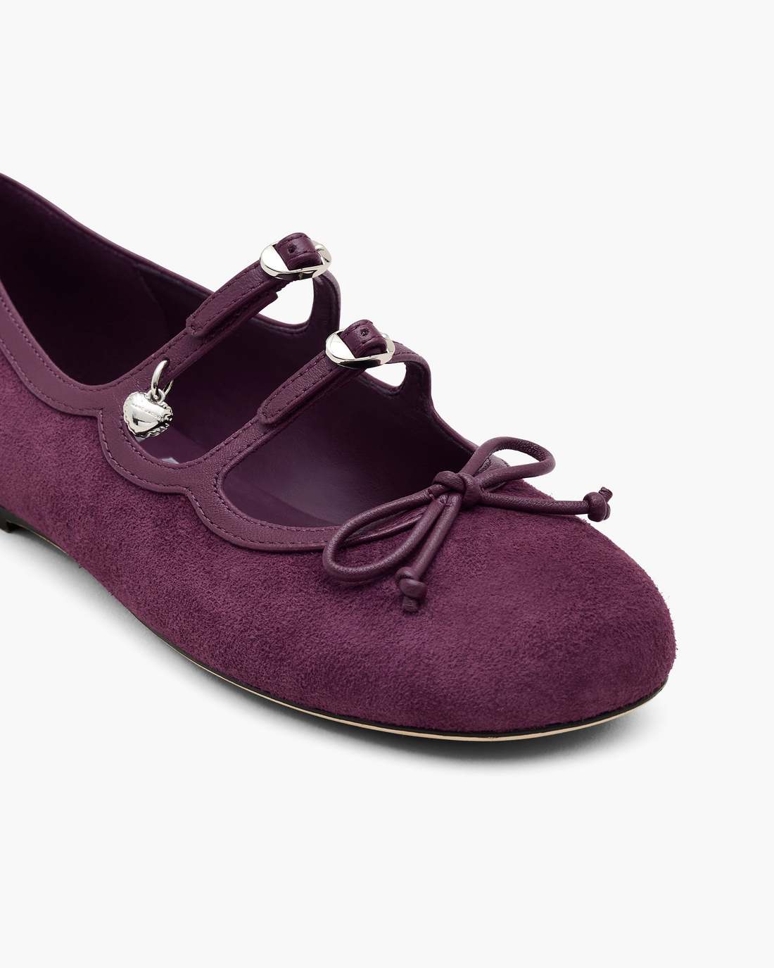 Marc Jacobs The Suede Kiki Ballerina Dark Plum SHOES