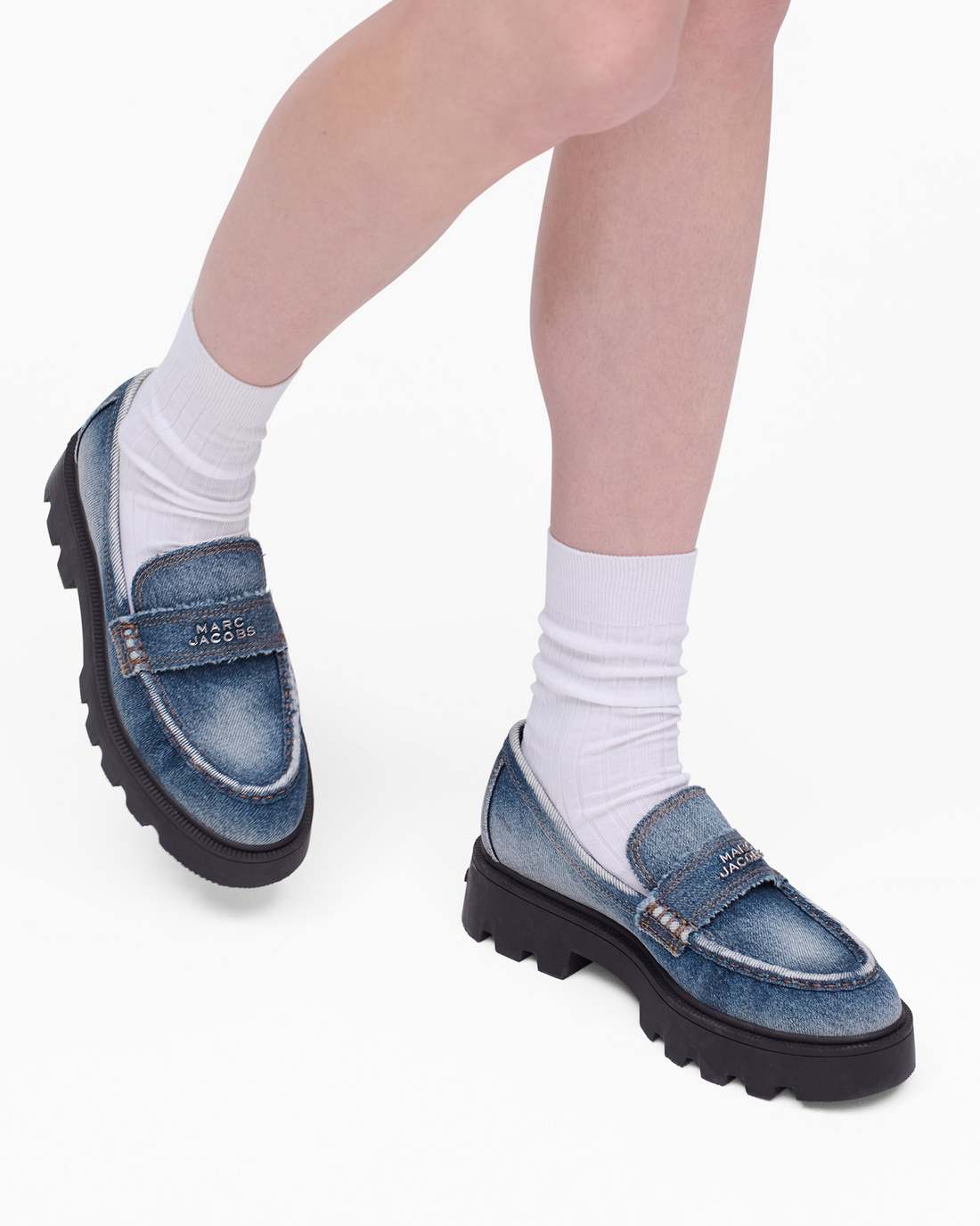 Marc Jacobs The Faded Denim Frankie Loafer Faded Vintage Indigo SHOES|NEW ARRIVALS