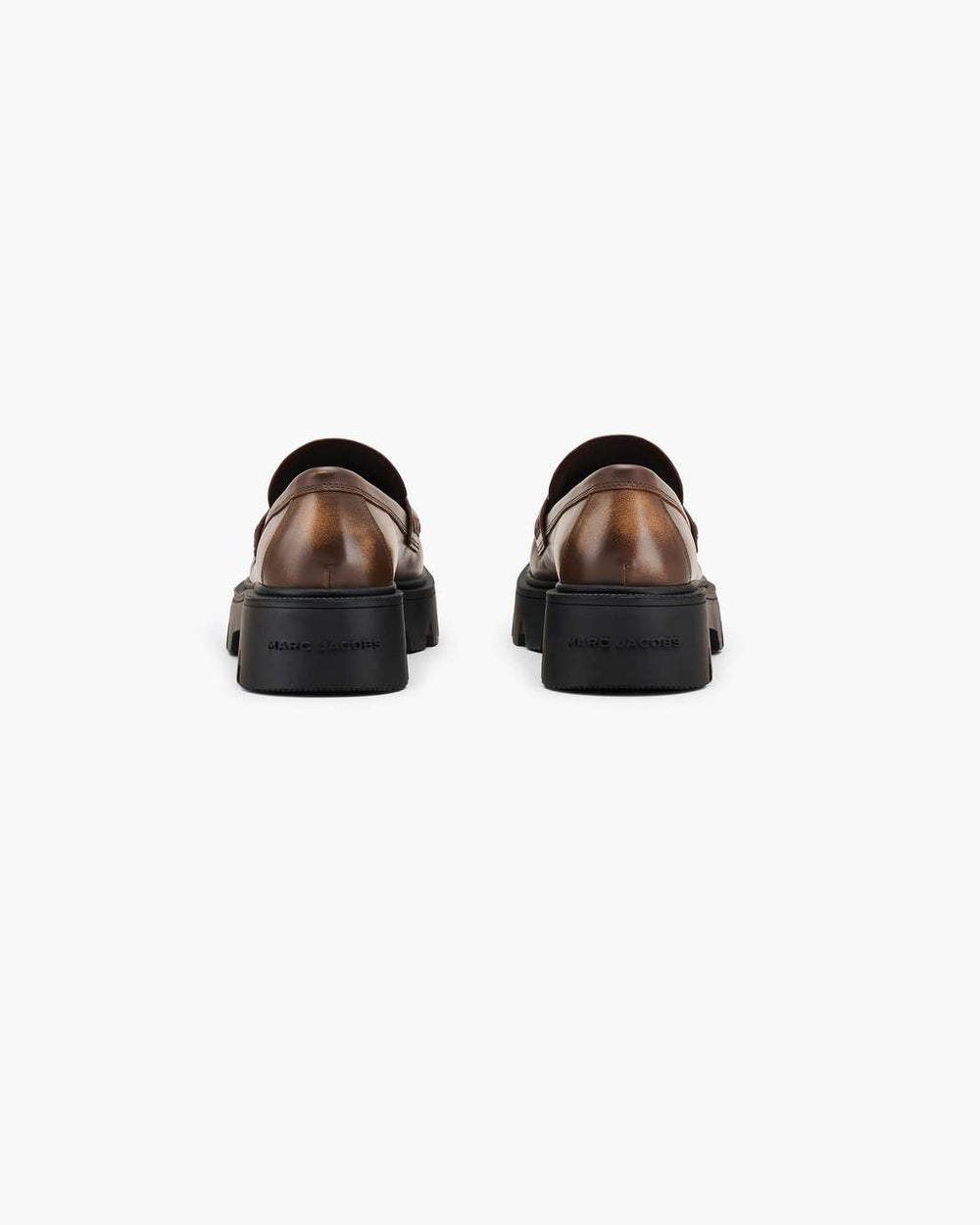Marc Jacobs The Distressed Leather Frankie Loafer Ebony SHOES