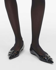 Marc Jacobs The Glam Studs Kat Ballerina Black SHOES