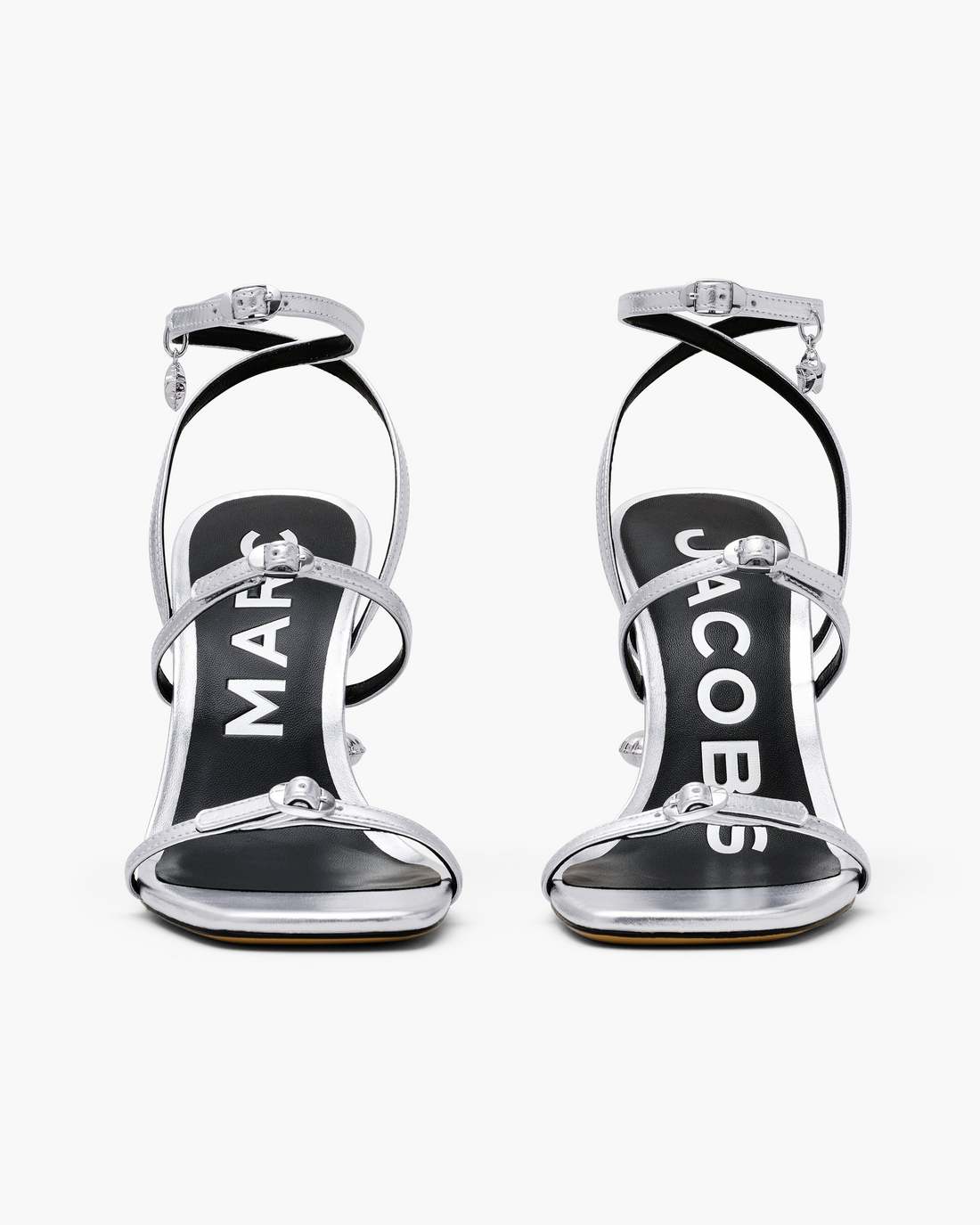 Marc Jacobs The Metallic Leather Daisy Heel Silver SHOES|NEW ARRIVALS