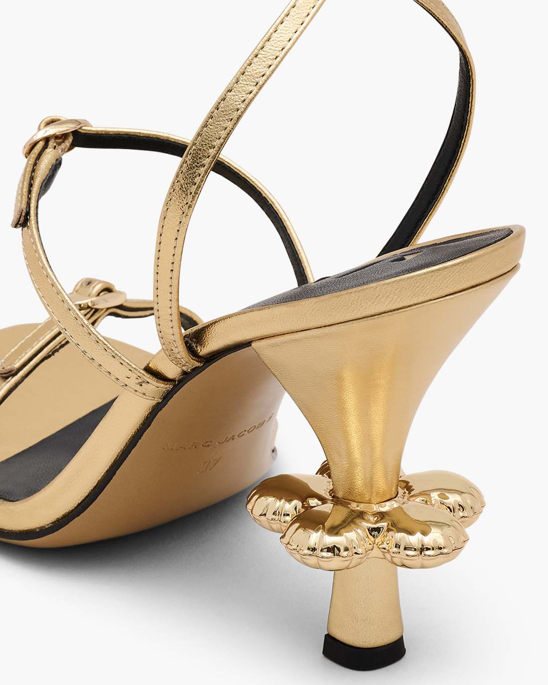 Marc Jacobs The Metallic Leather Daisy Heel Gold SHOES