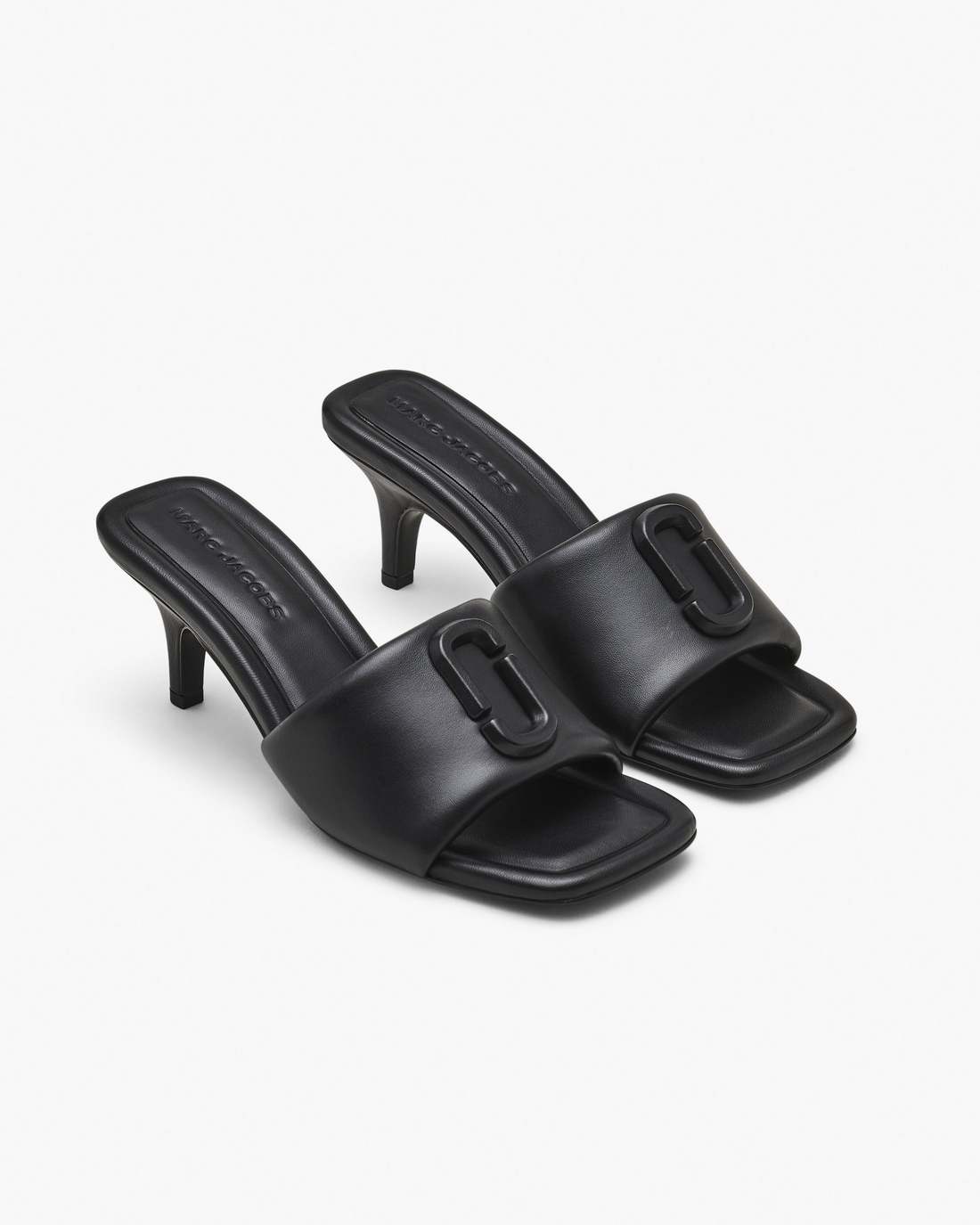 Marc Jacobs The Leather J Marc Heeled Sandal Black SHOES