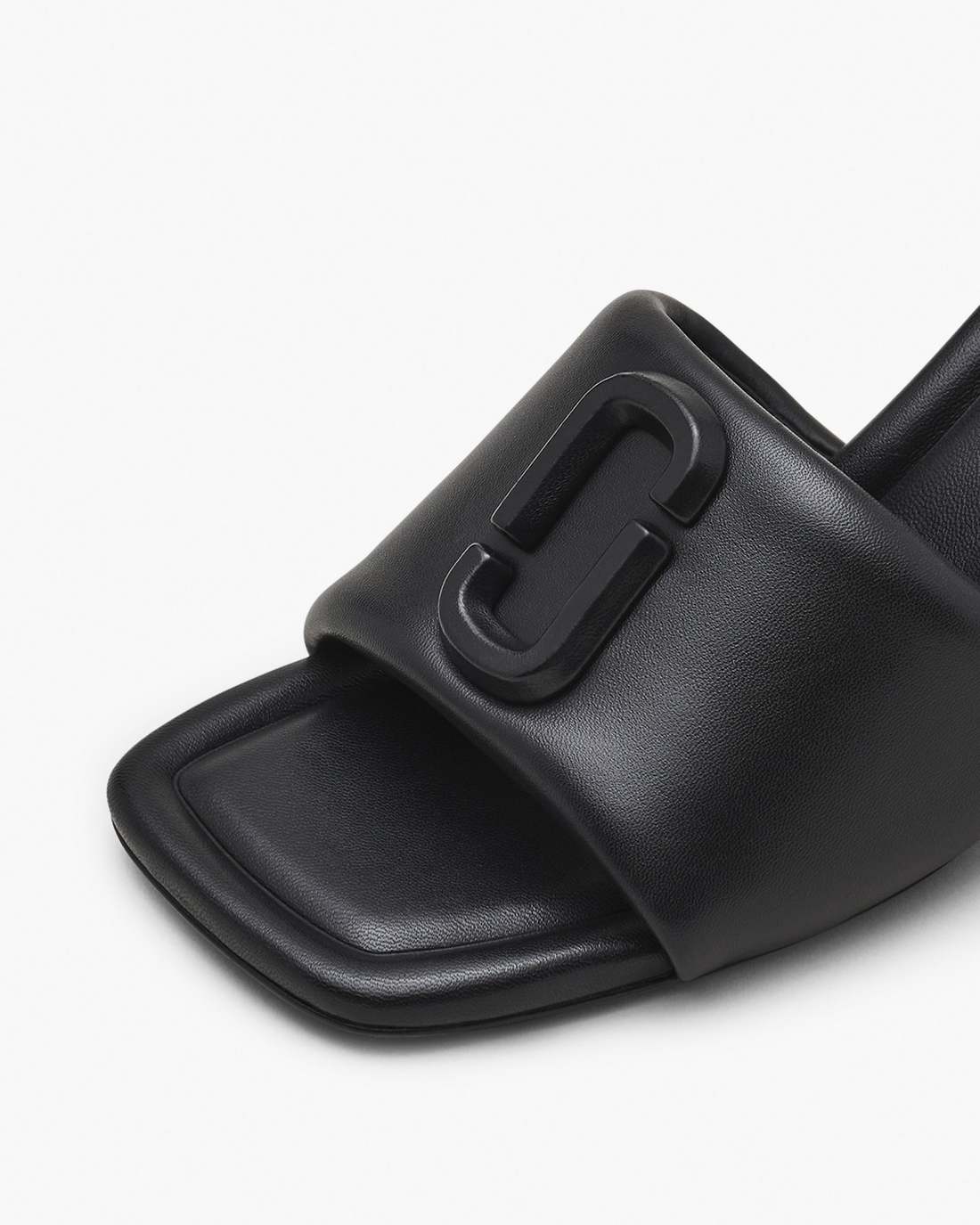 Marc Jacobs The Leather J Marc Heeled Sandal Black SHOES