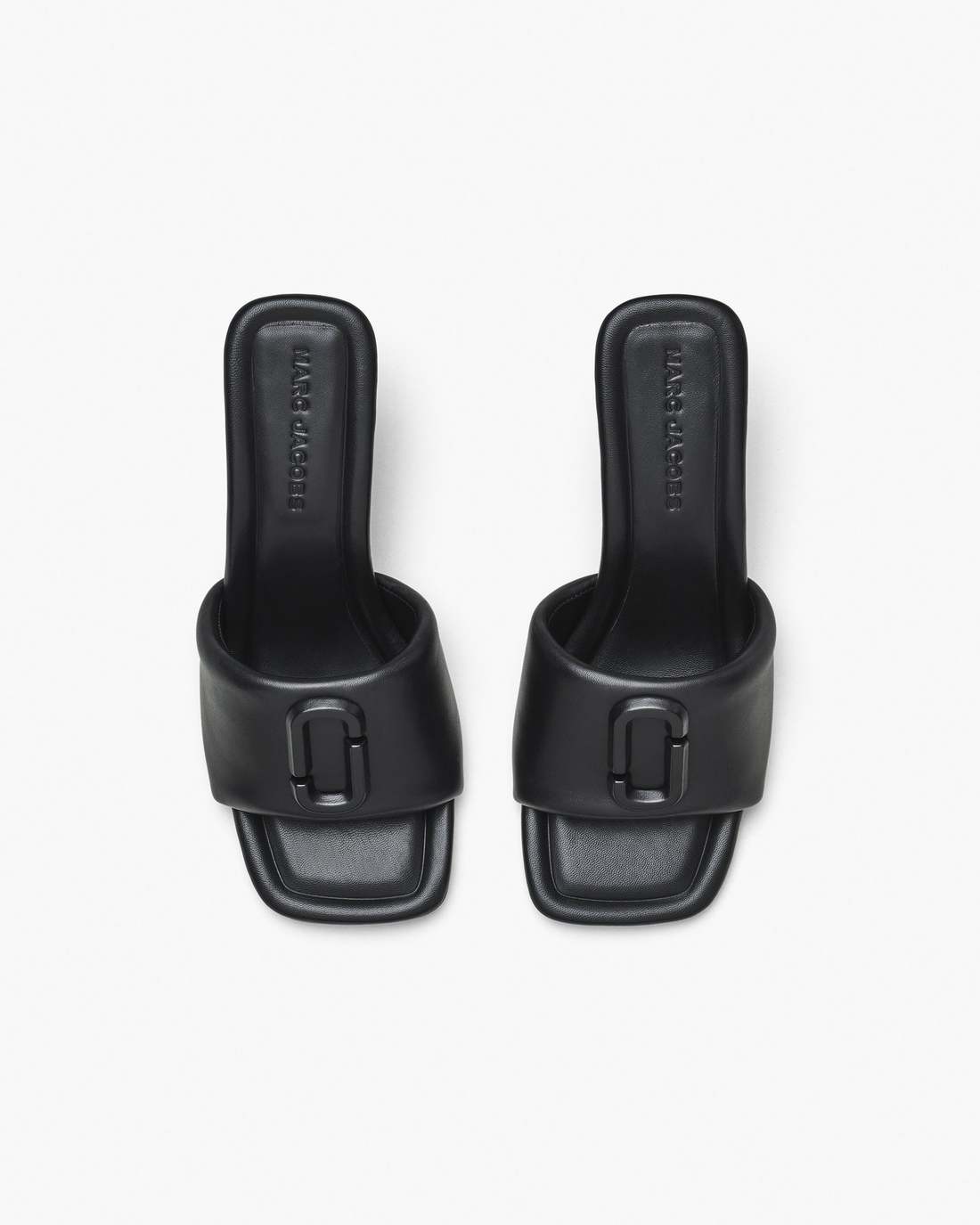 Marc Jacobs The Leather J Marc Heeled Sandal Black SHOES