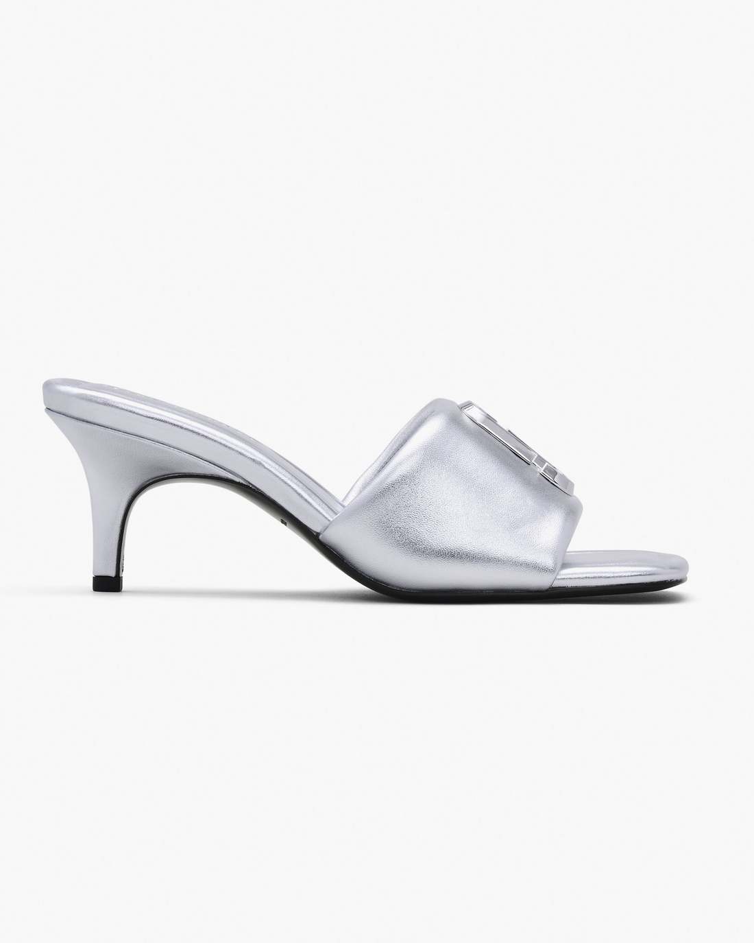 Marc Jacobs The Metallic J Marc Heeled Sandal Silver SHOES