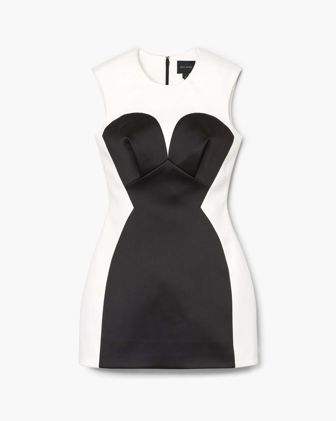Marc Jacobs Seamed Up Satin Dress Black/White READY TO WEAR|NEW ARRIVALS