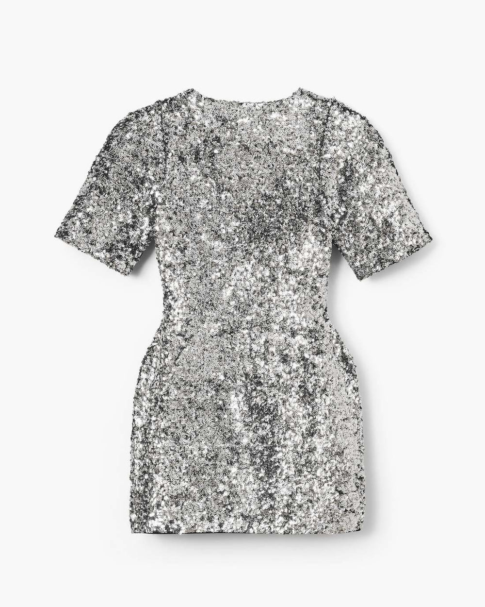 Marc Jacobs Sequin V-Neck Knit Dress Silver READY TO WEAR|NEW ARRIVALS
