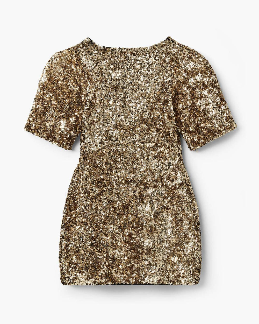 Marc Jacobs Sequin V-Neck Knit Dress Gold READY TO WEAR