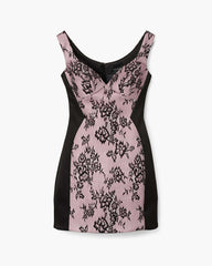 Marc Jacobs Sculpted Lace Shadow Dress Black Multi READY TO WEAR