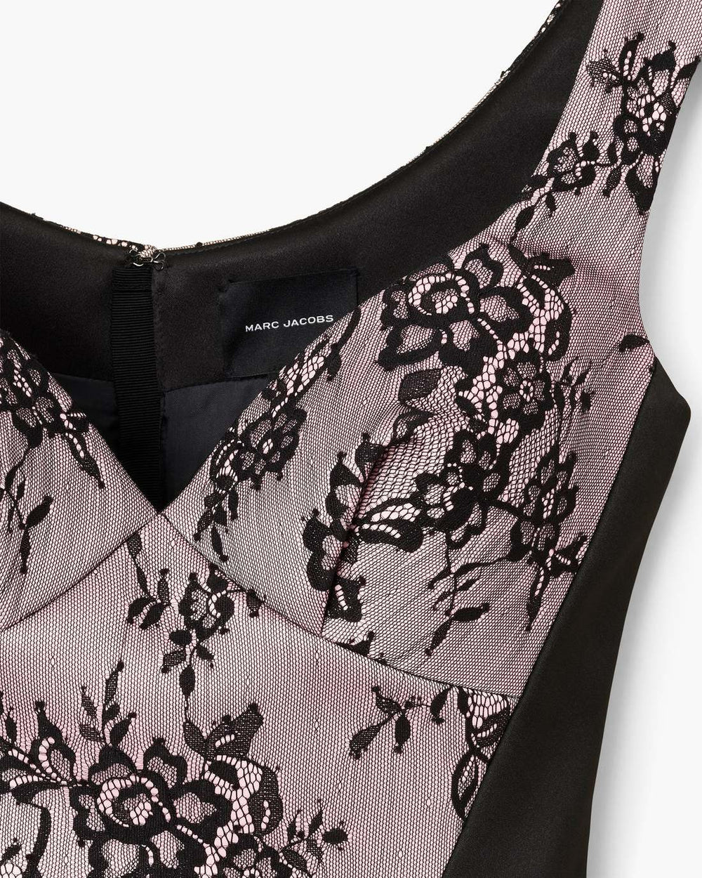 Marc Jacobs Sculpted Lace Shadow Dress Black Multi READY TO WEAR