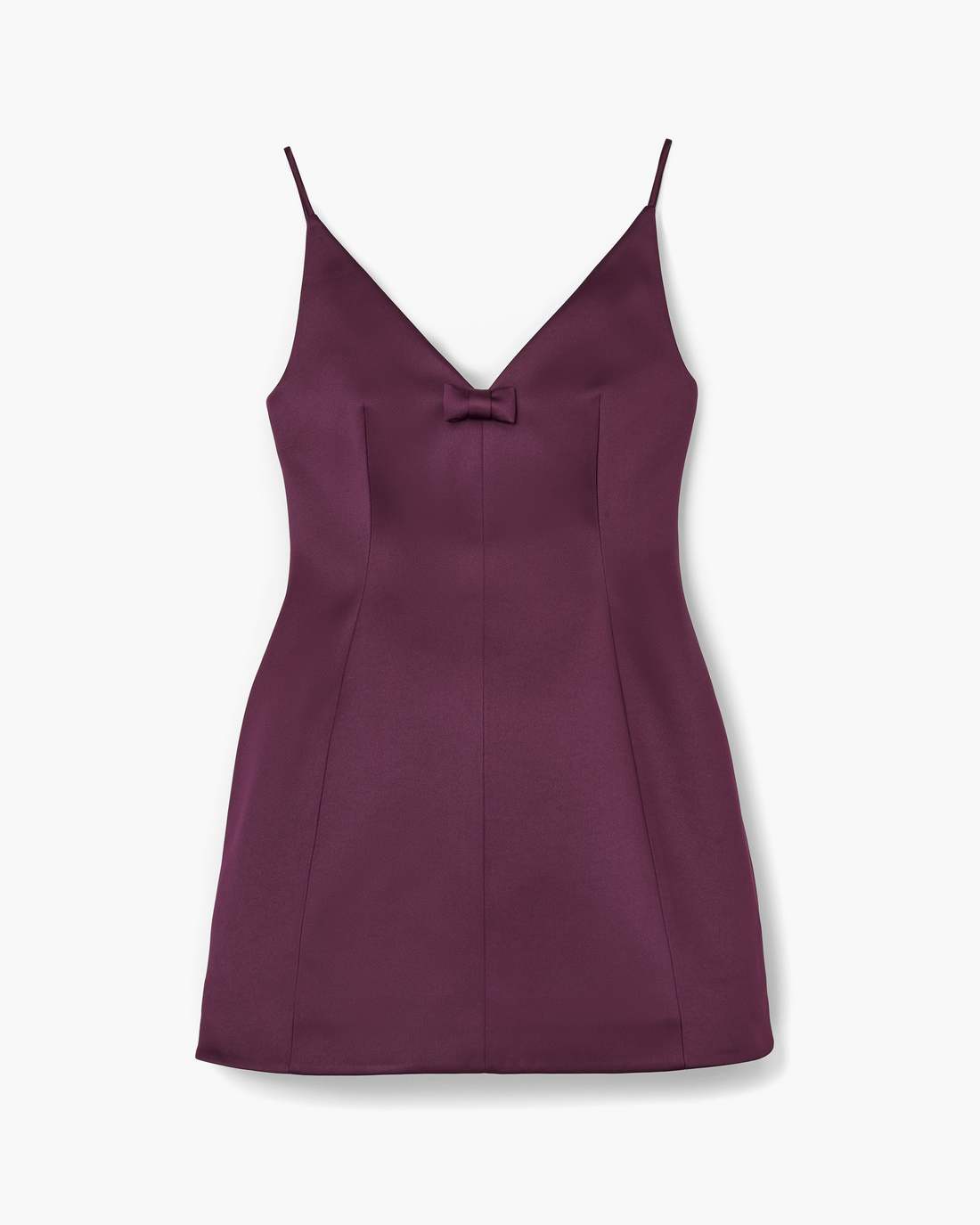 Marc Jacobs Satin Bow Dress Dark Plum READY TO WEAR
