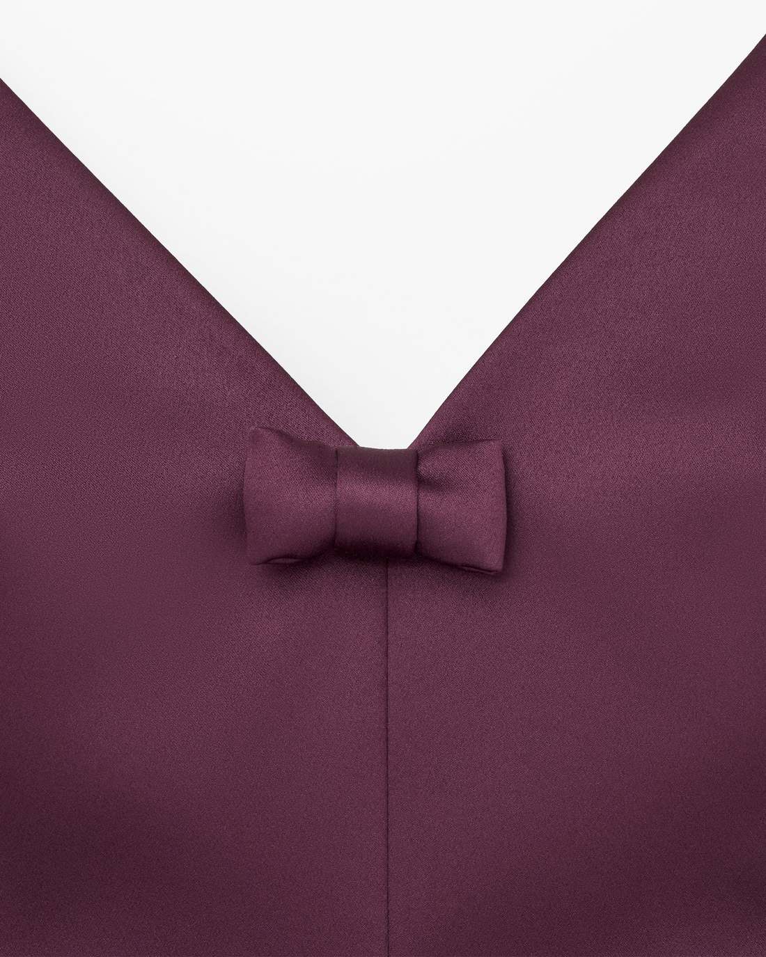 Marc Jacobs Satin Bow Dress Dark Plum READY TO WEAR