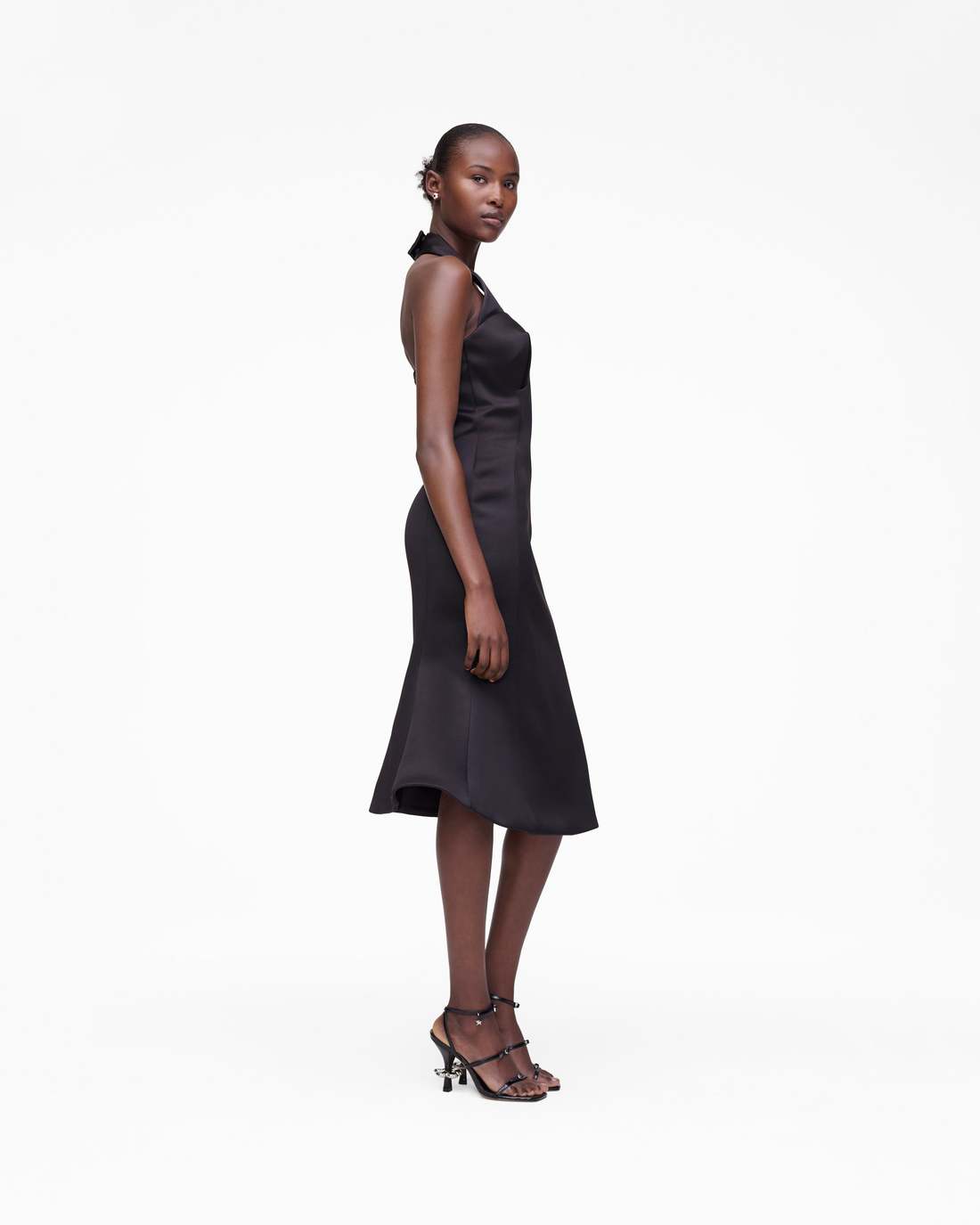 Marc Jacobs Sculpted Satin Halter Dress Black READY TO WEAR|NEW ARRIVALS