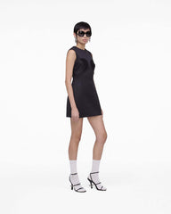Marc Jacobs Seamed Up Satin Dress Black READY TO WEAR