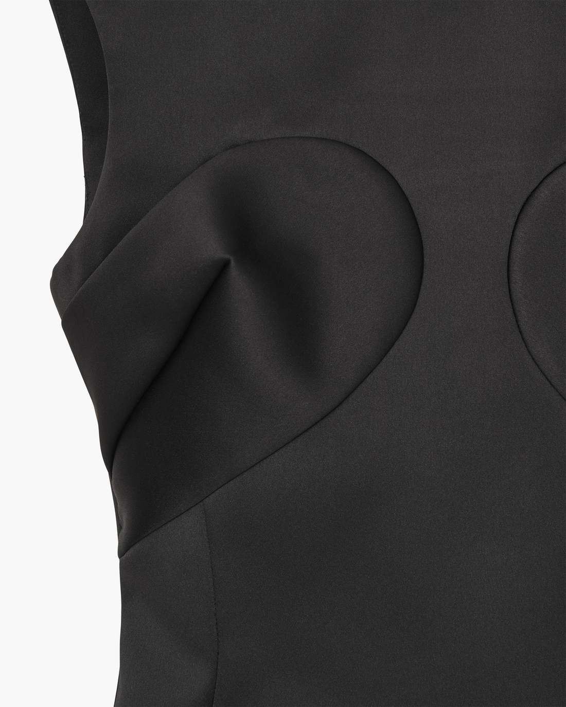 Marc Jacobs Seamed Up Satin Dress Black READY TO WEAR