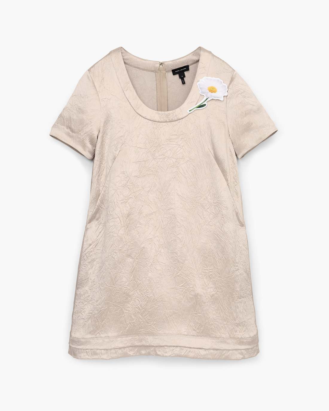 Marc Jacobs Crushed Satin Dress Champagne READY TO WEAR