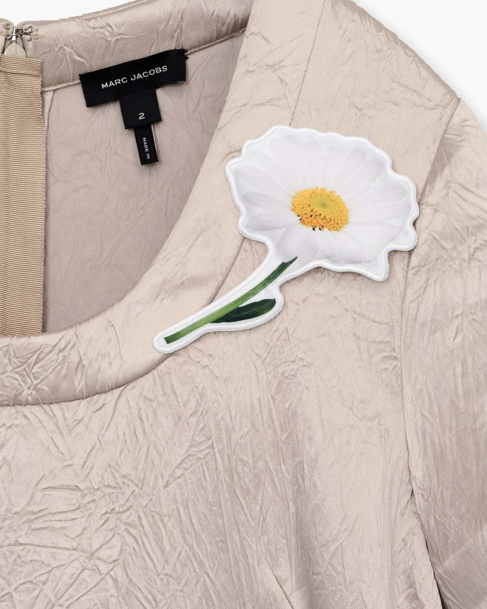 Marc Jacobs Crushed Satin Dress Champagne READY TO WEAR