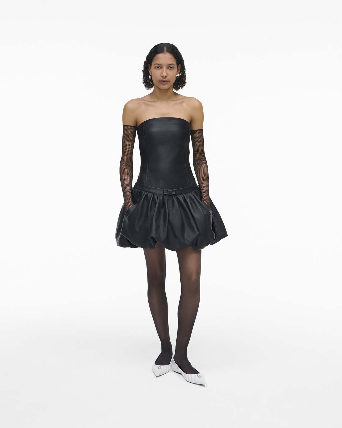 Marc Jacobs The Leather Bubble Dress Black READY TO WEAR