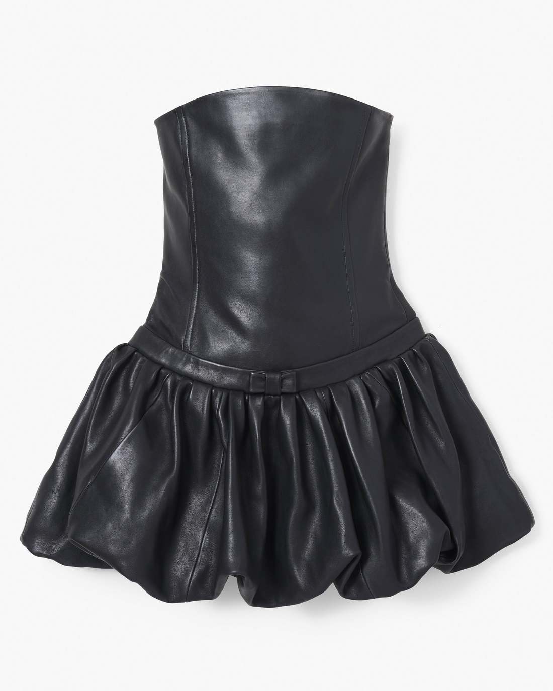 Marc Jacobs The Leather Bubble Dress Black READY TO WEAR