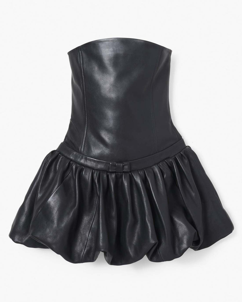 Marc Jacobs The Leather Bubble Dress Black READY TO WEAR