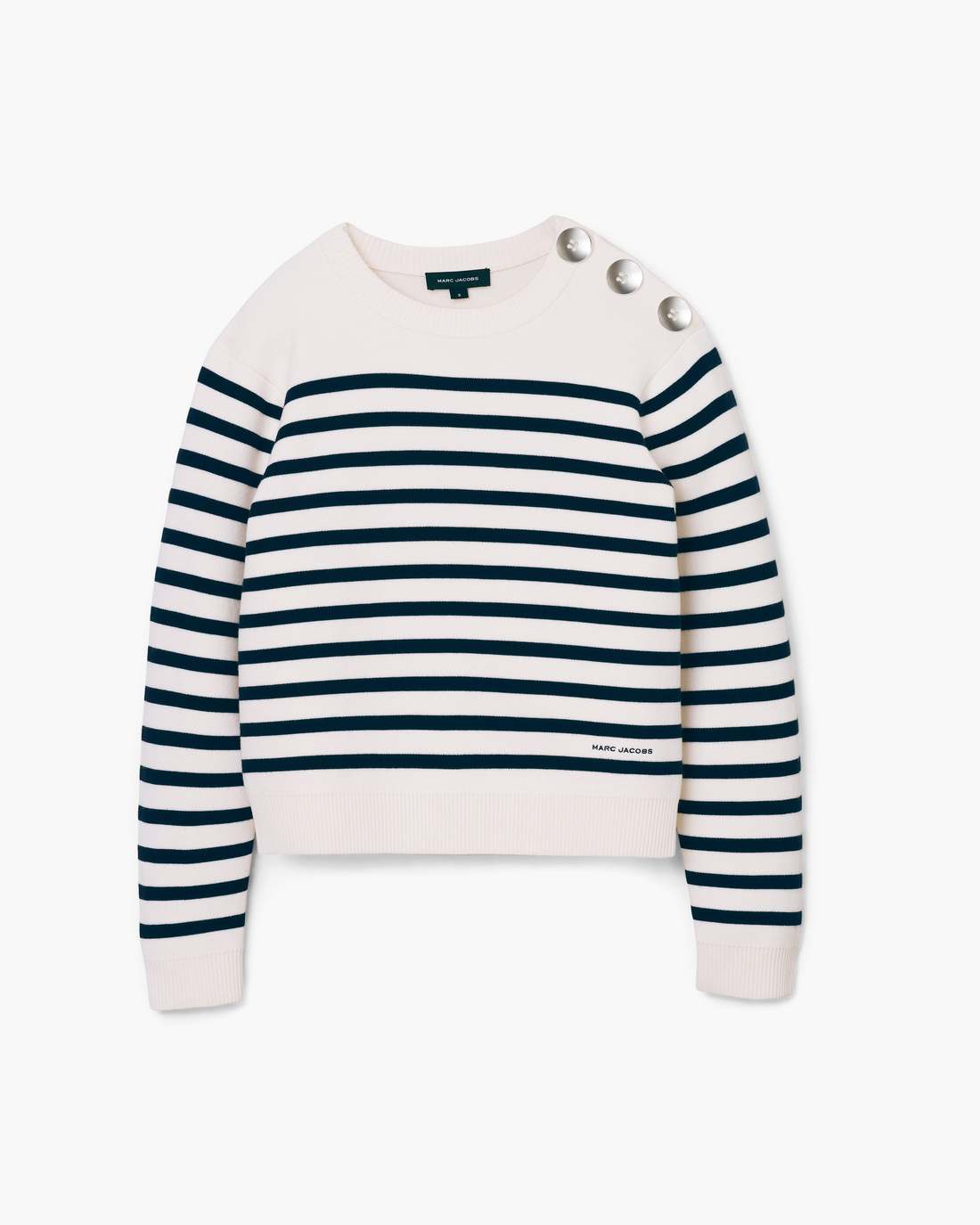 Marc Jacobs Breton Stripe Crewneck White/Navy READY TO WEAR