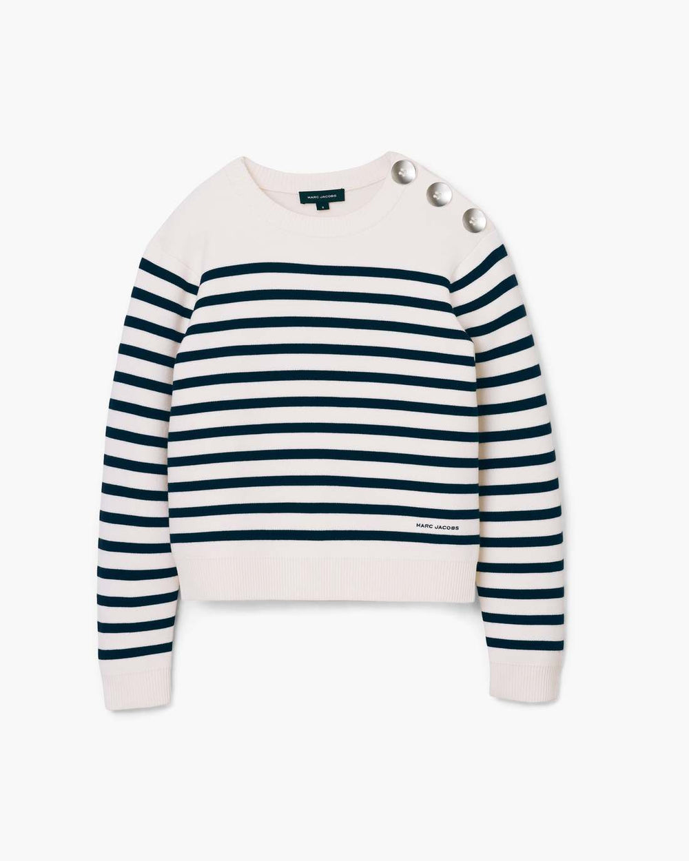 Marc Jacobs Breton Stripe Crewneck White/Navy READY TO WEAR