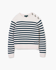 Marc Jacobs Breton Stripe Crewneck White/Navy READY TO WEAR