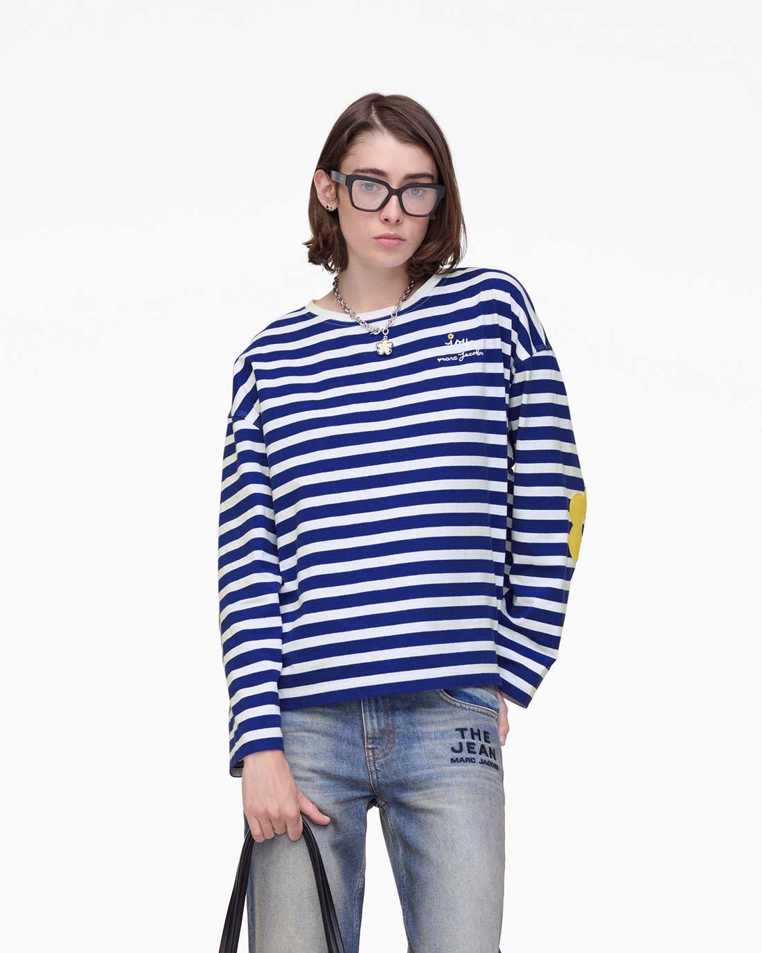Marc Jacobs Daisy Striped Longsleeve Pansy/White READY TO WEAR