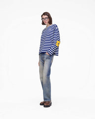 Marc Jacobs Daisy Striped Longsleeve Pansy/White READY TO WEAR