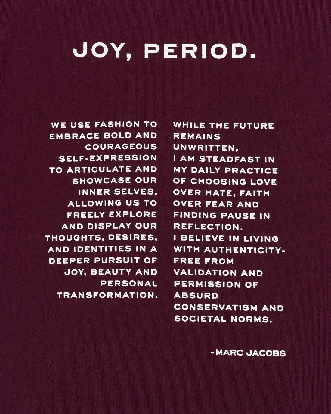 Marc Jacobs Joy. Slim Tee Dark Plum READY TO WEAR