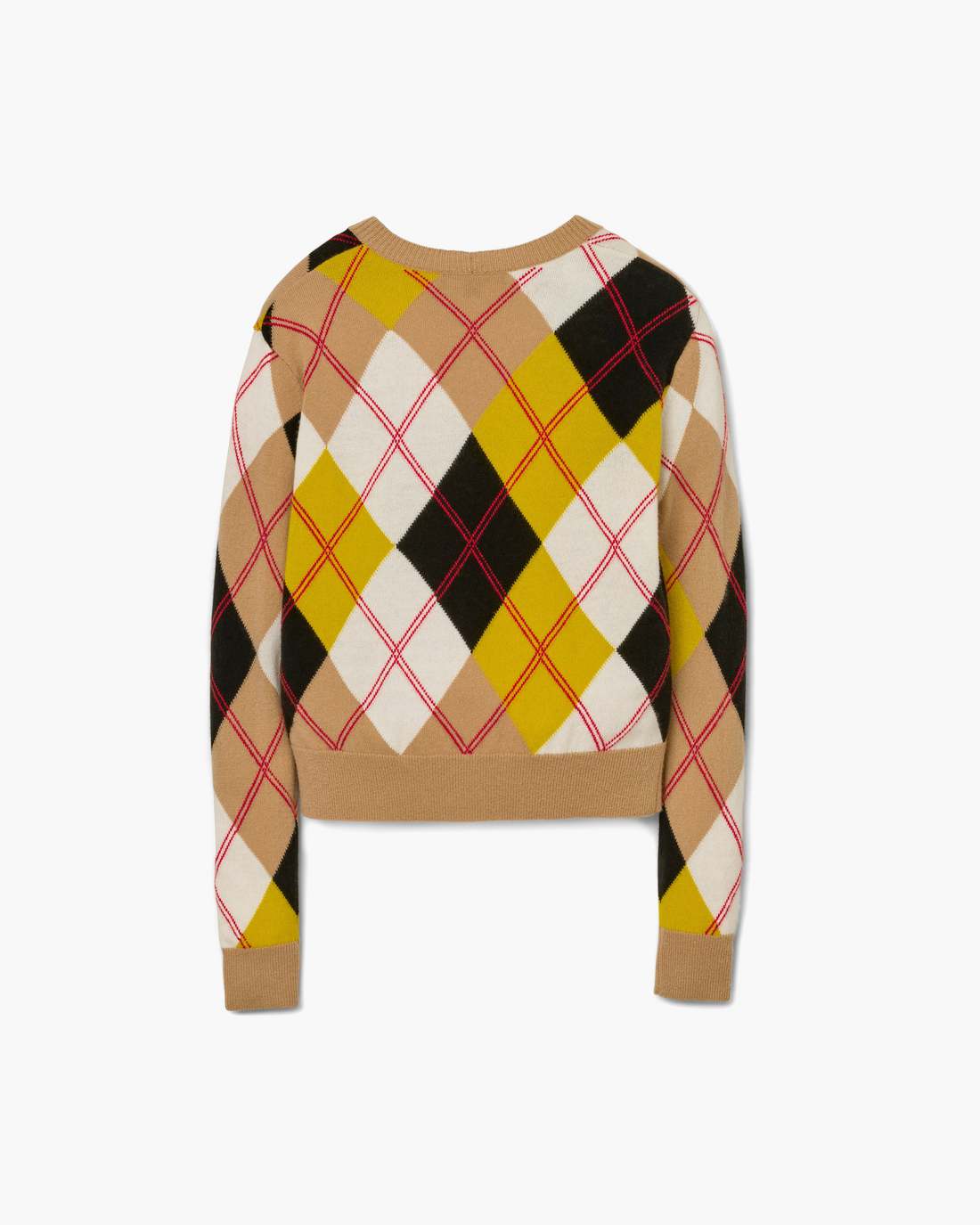 Marc Jacobs Preppy Daisy Argyle Crewneck Joy Yellow Multi READY TO WEAR|NEW ARRIVALS