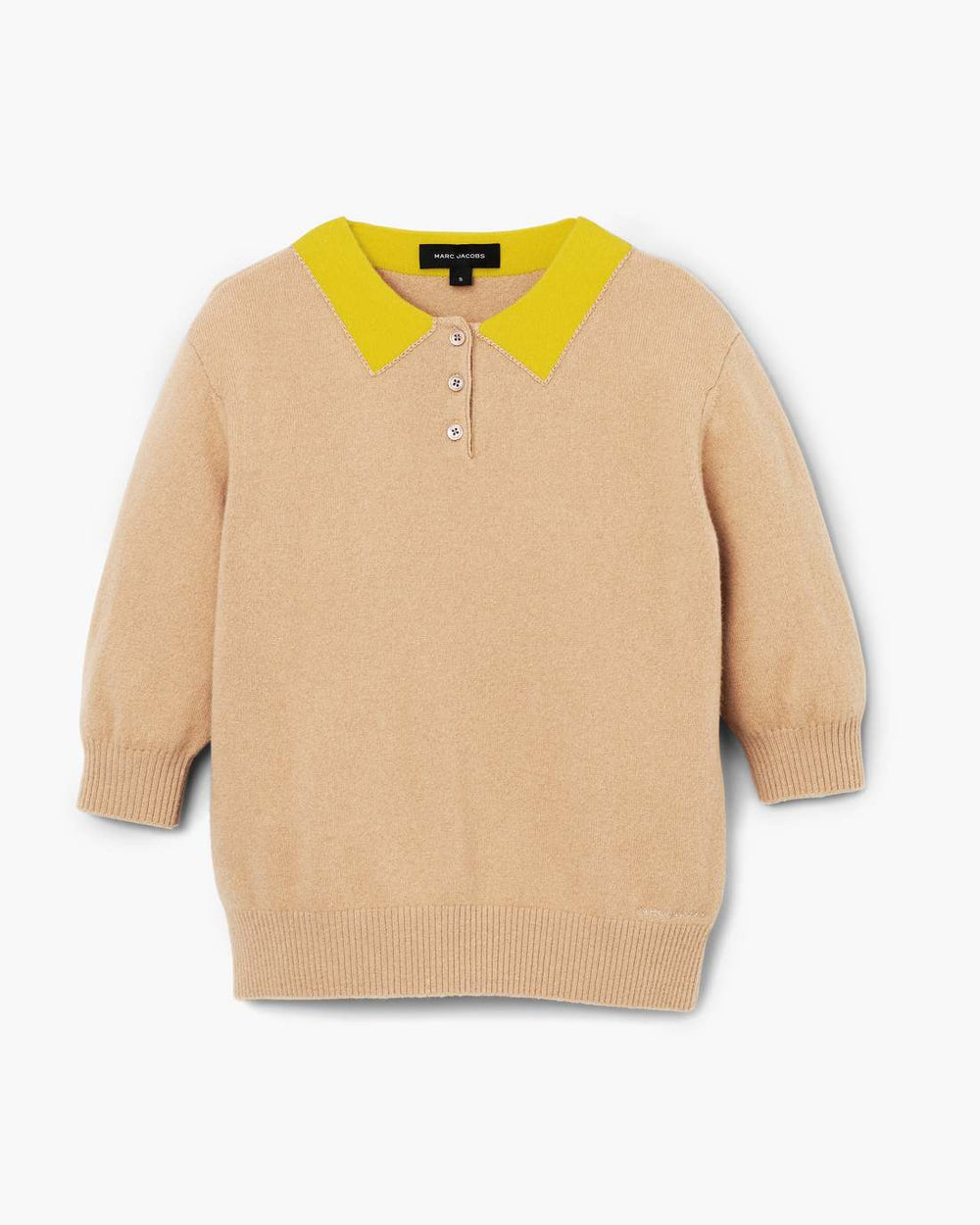 Marc Jacobs Trompe L'Oeil Knit Polo Camel READY TO WEAR