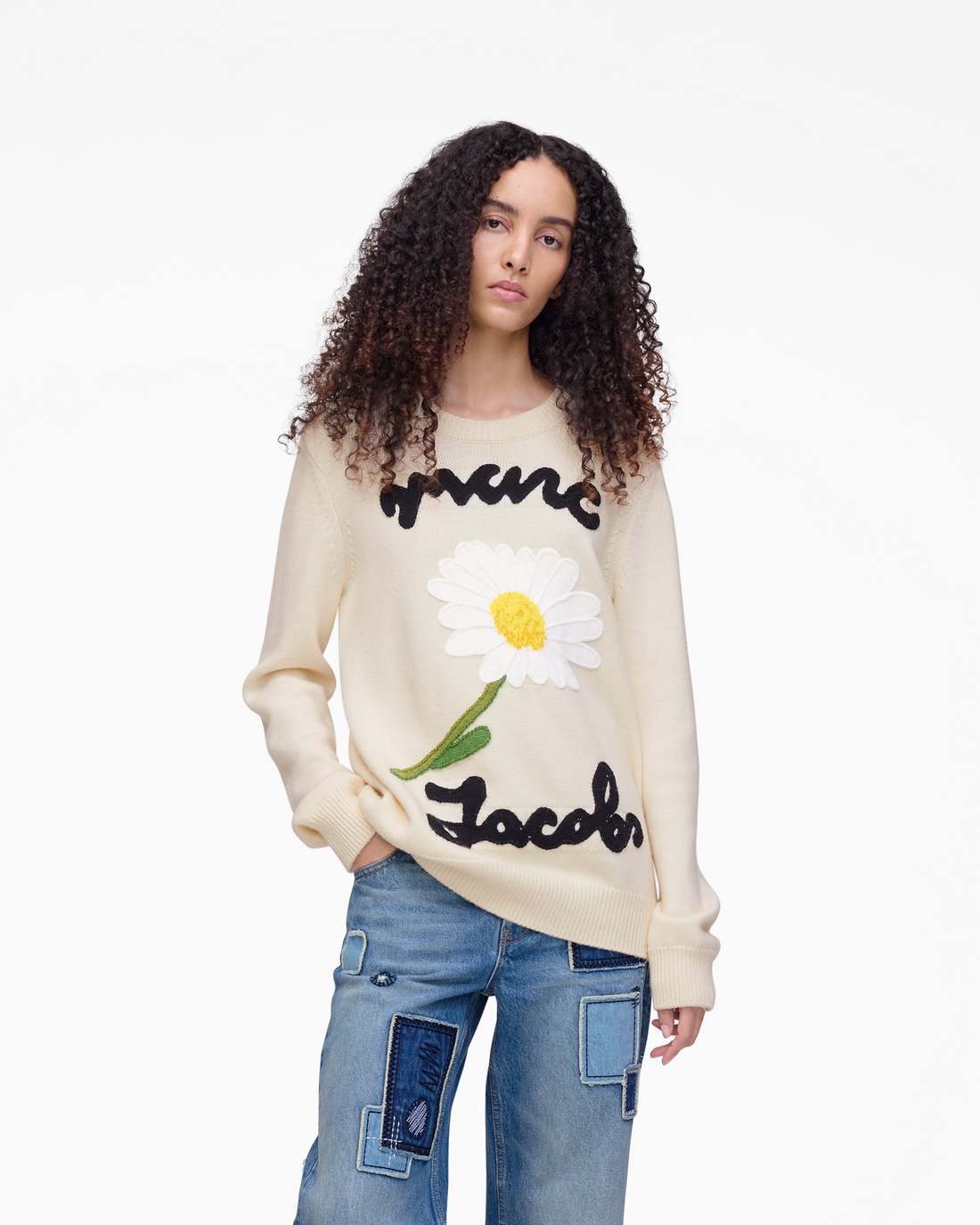 Marc Jacobs Marc Is Joy Jacquard Crewneck Ivory READY TO WEAR|NEW ARRIVALS