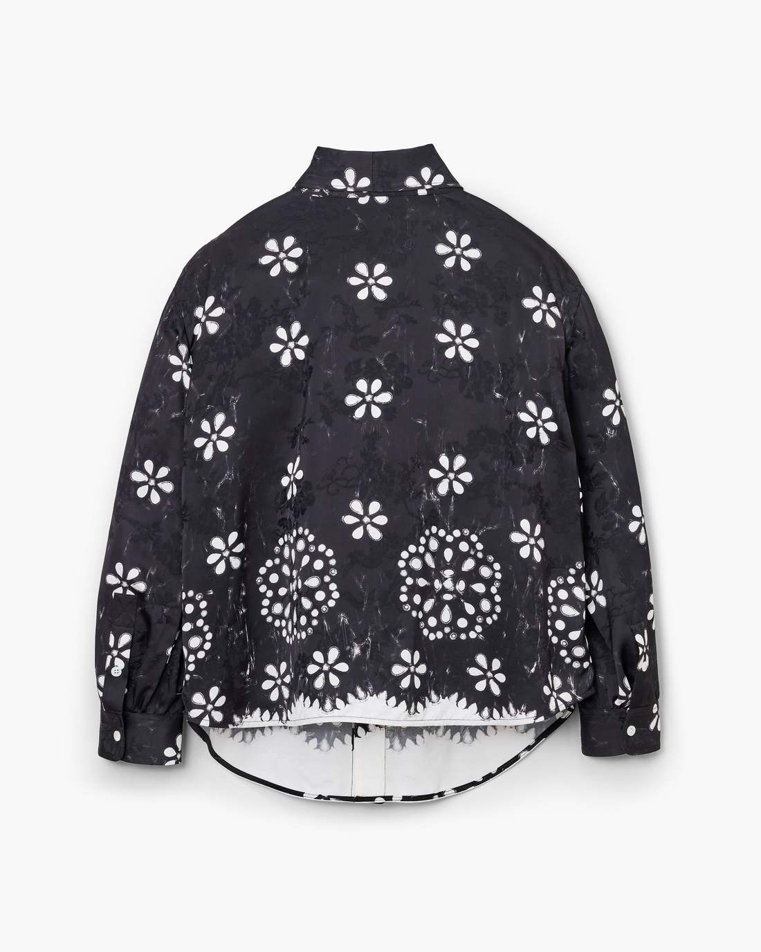 Marc Jacobs Trompe L'Oeil Eyelet Bow Blouse Black/White READY TO WEAR